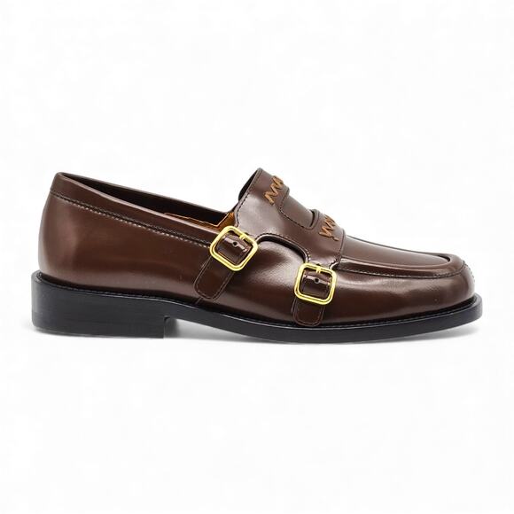 Marni Bambi 3.0 Double Buckle Leather Women’s Loafers Brown - NWB $1100 - Picture 3 of 9